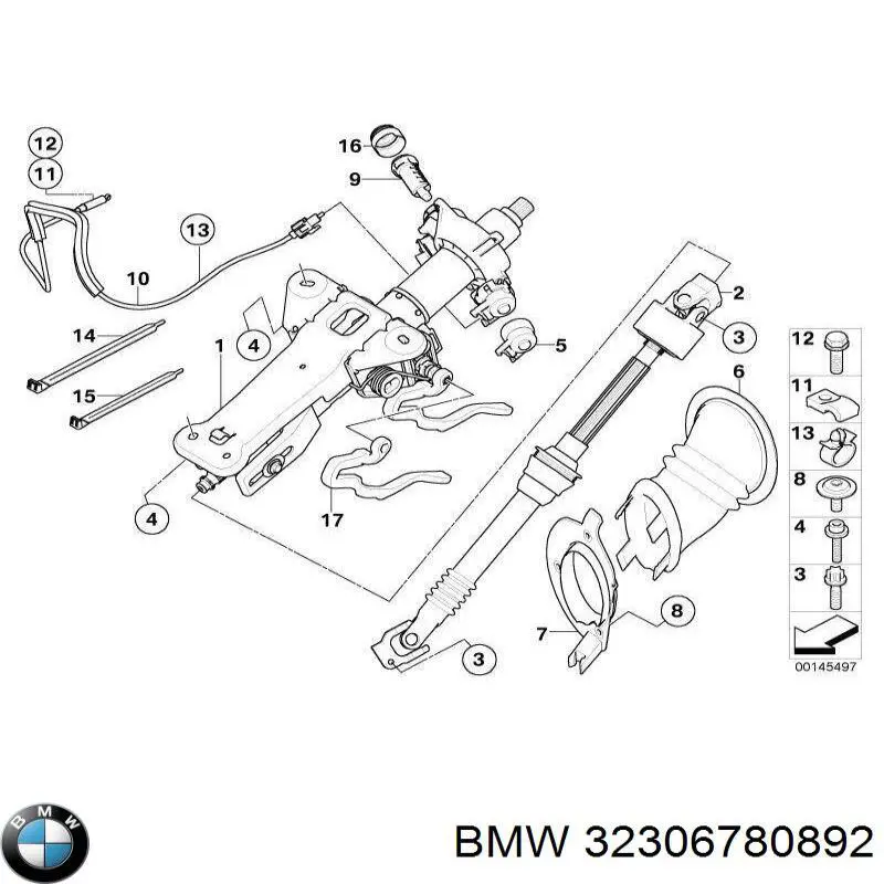 Купити 32306768761 BMW Вал рульової колонки, нижній