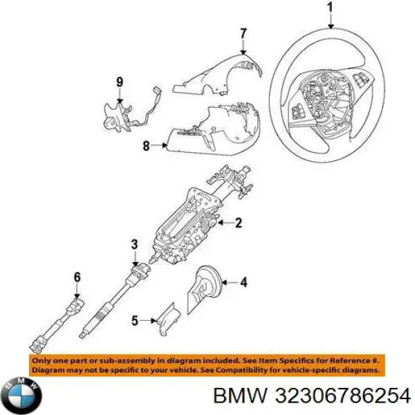 Рульова колонка BMW 32306786254 ціна, від 38.07 USD