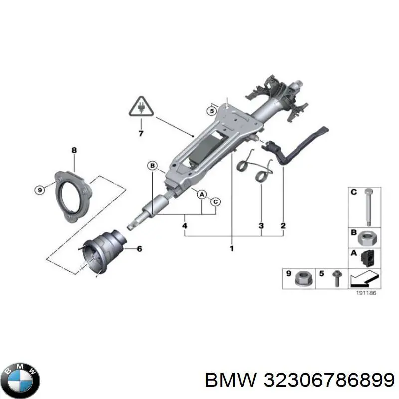 Рульова колонка BMW 32306786899 ціна, від 38.00 USD