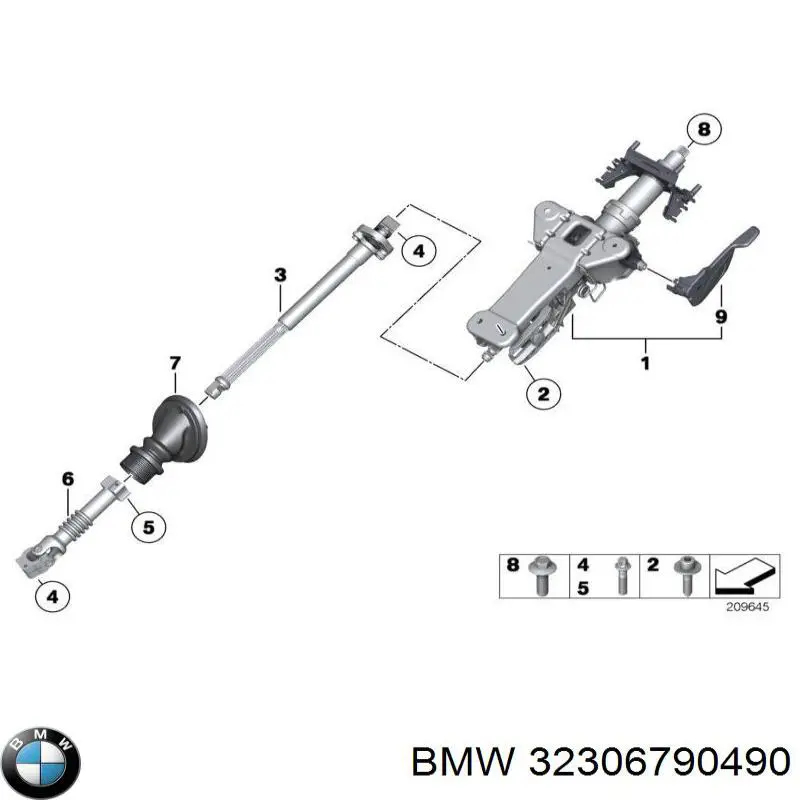 Карданчик вала рульової колонки, нижній BMW 6790490 ціна, від 14.06 USD