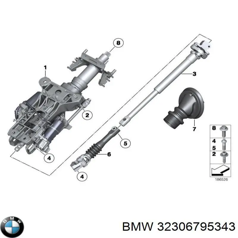 Рульова колонка 32306795343 BMW