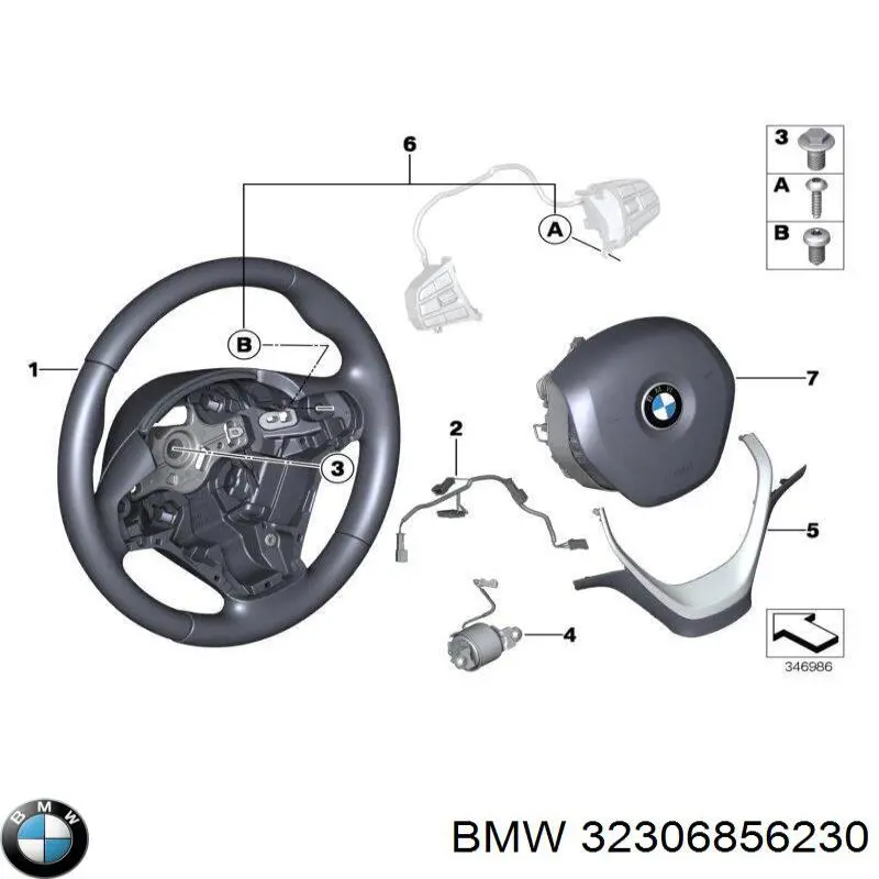 Блок кнопкових перемикачів кермового колеса BMW 32306856230 ціна, від 13.52 USD