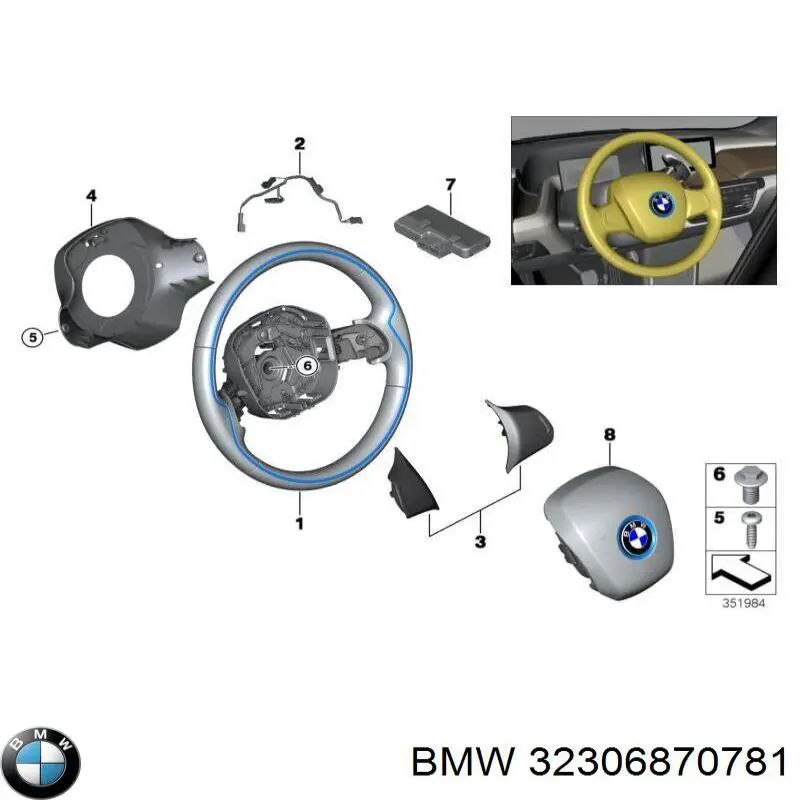 Рульове колесо BMW 32306870781 ціна, від 837.56 USD
