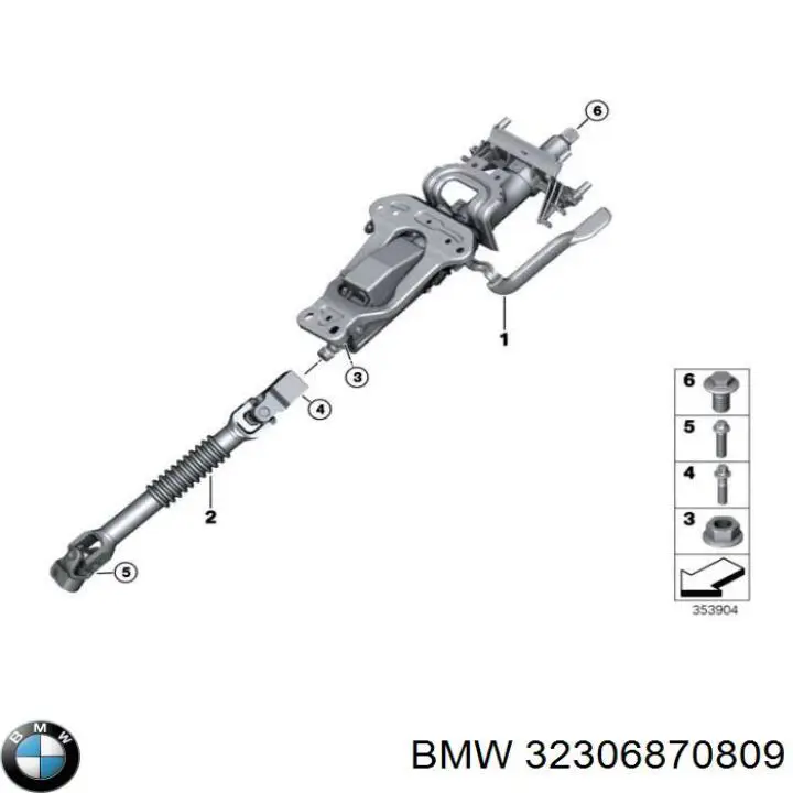 Вал рульової колонки, нижній BMW 32306870809 ціна, від 76.02 USD