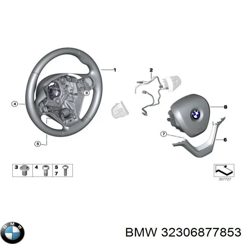 Рульове колесо BMW 32306877853 ціна, від 22.80 USD