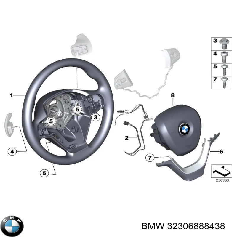 Подушка Айрбег водія BMW 32306868413 ціна, від 115.30 USD