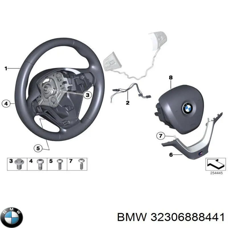 Купити 32306888441 BMW Подушка безпеки, водійська, AIRBAG