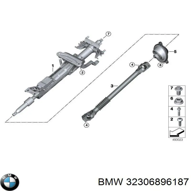 32306896187 BMW Колонка рульового управління
