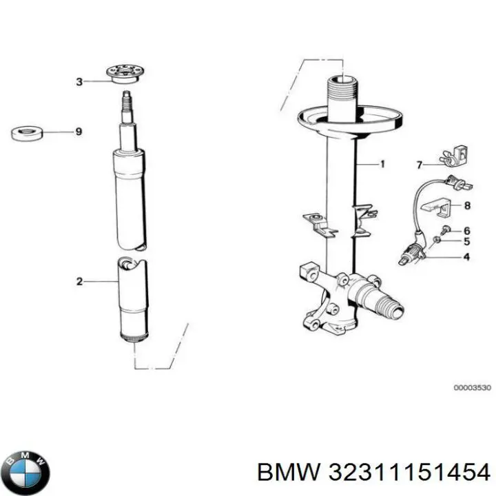 32311150489 BMW Рульовий кардан нижній