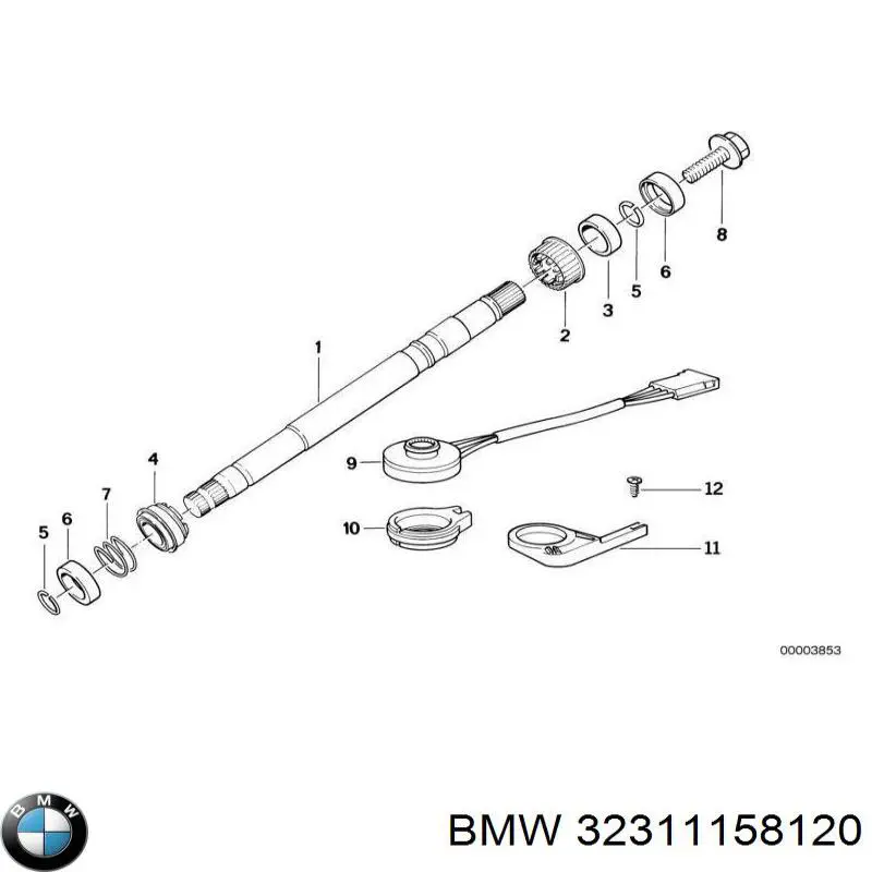 32311158120 BMW Вал карданний рульового управління