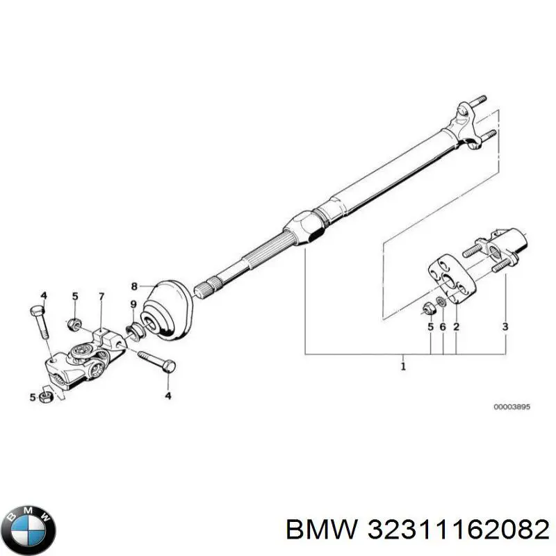 Купити 32311162082 BMW Вал рульової колонки, нижній