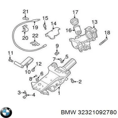 Личинка замка запалювання 32321092780 BMW