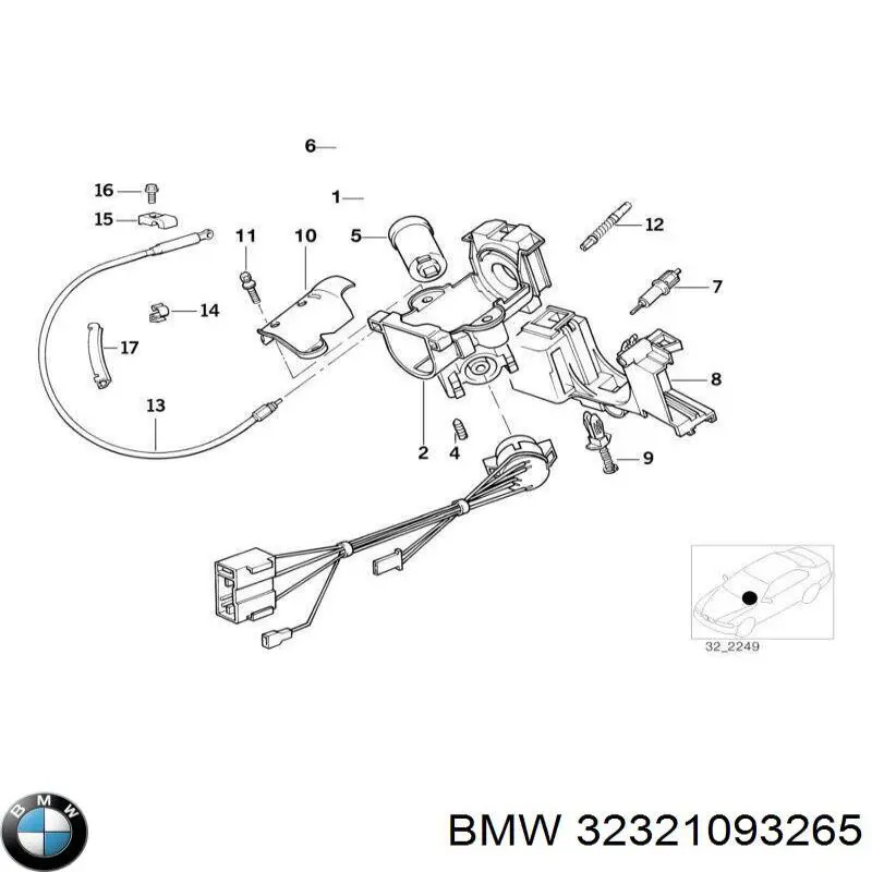 Купити 32321093265 BMW Замок запалювання