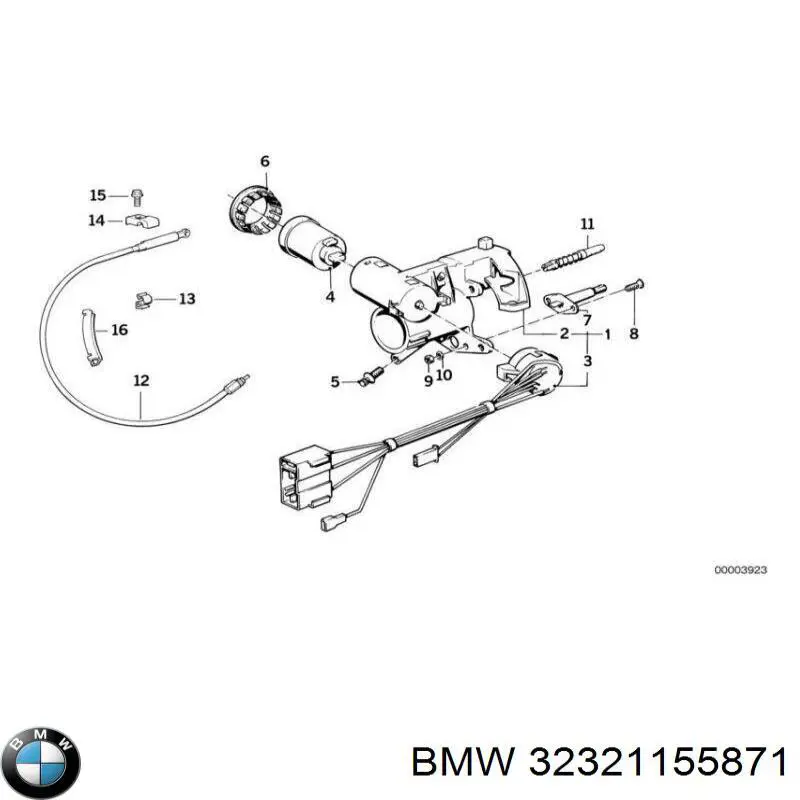 Купити 32321155871 BMW Личинка замка запалювання
