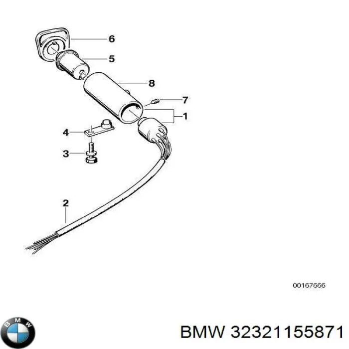 32321155871 BMW Личинка замка запалювання