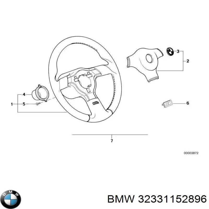 Кільце контактне, шлейф руля 32331152896 BMW