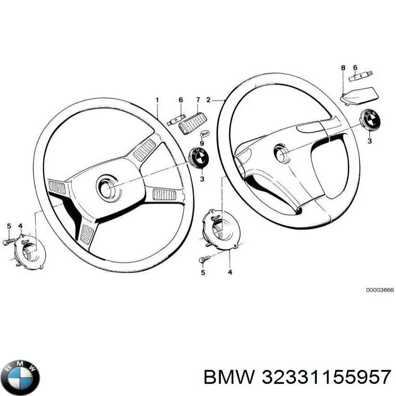 Накладка рульового колеса BMW 32331155957 ціна, від 26.98 USD