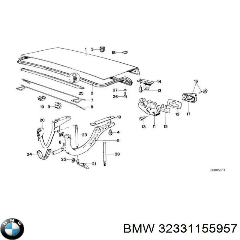 Купити 32331155957 BMW Накладка рульового колеса