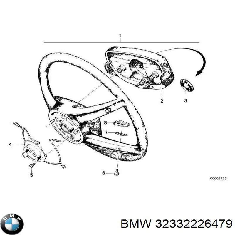 Емблема капота 32332226479 BMW