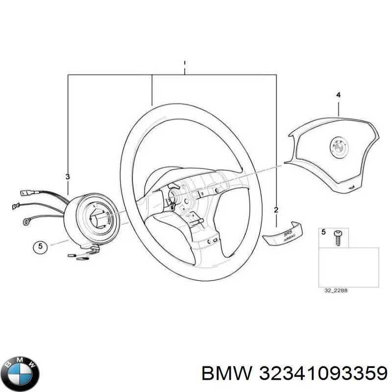 32341093359 BMW Накладка заднього скла