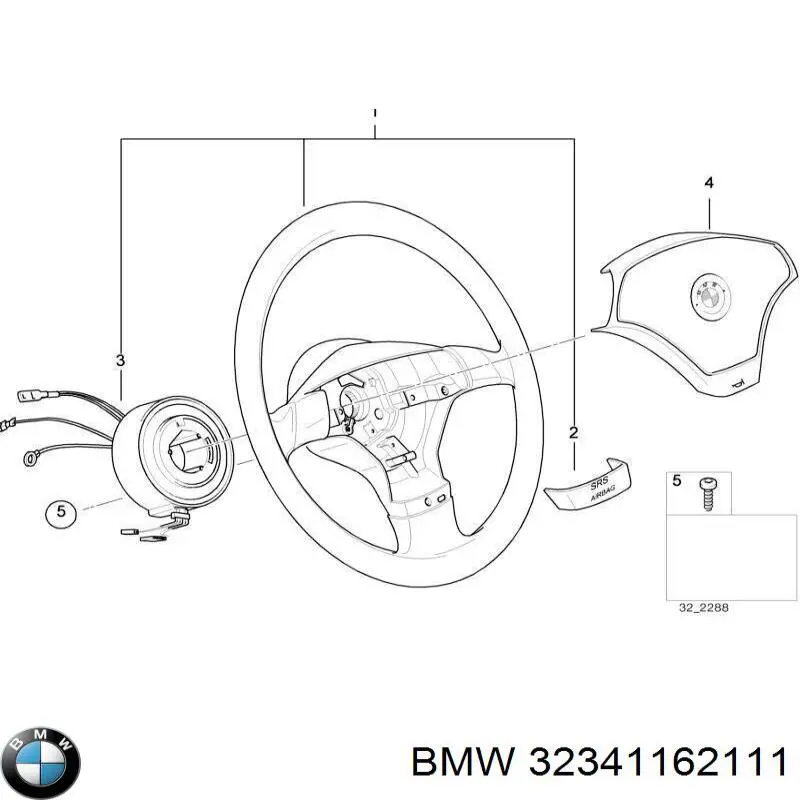 Шлейф керма BMW 5 седан (E39) (1995 - 2003) ціна, від 28.34 USD