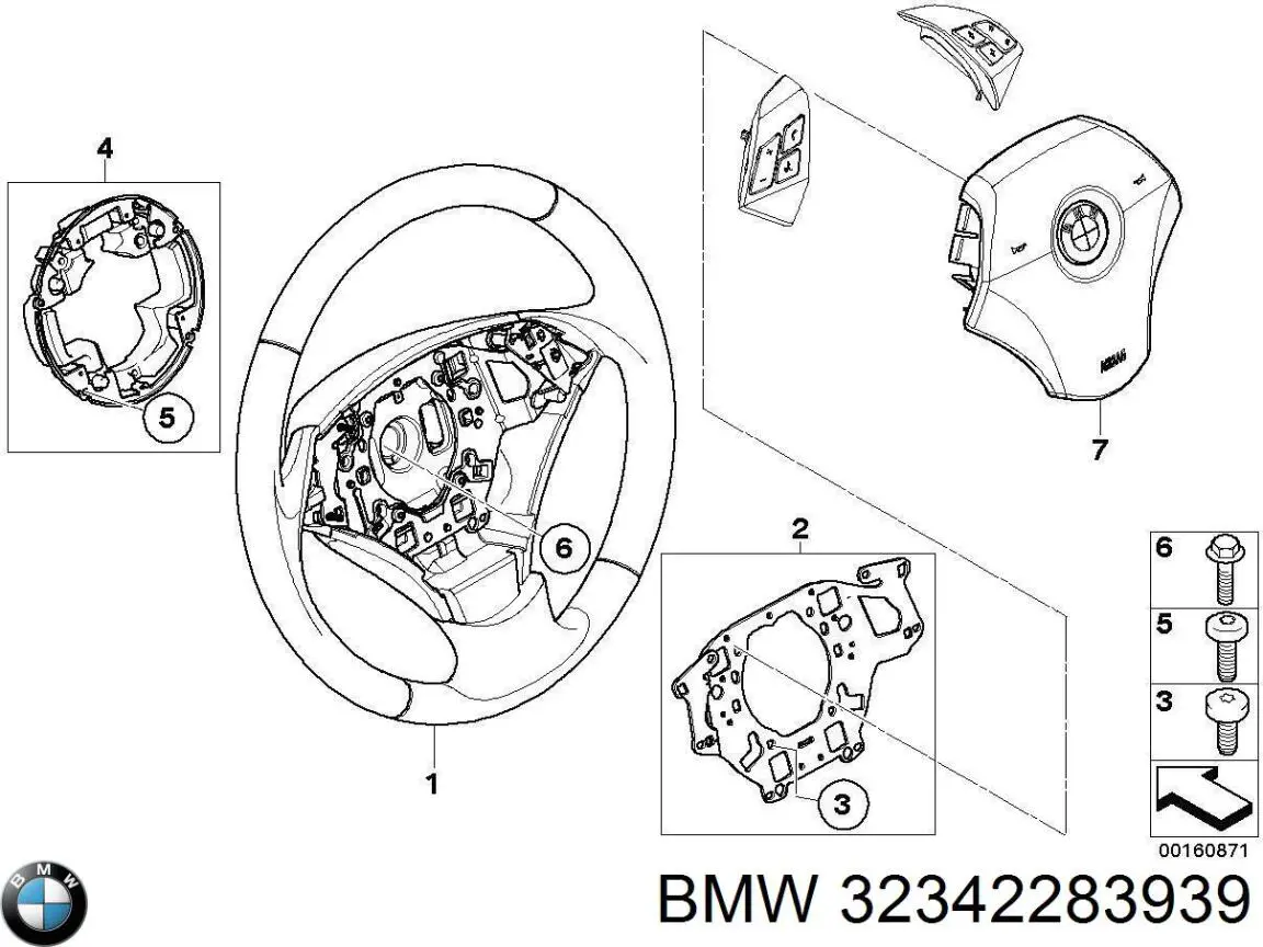 Рульове колесо BMW 5 універсал (E61) (2003 - 2009) ціна, від 253.42 USD