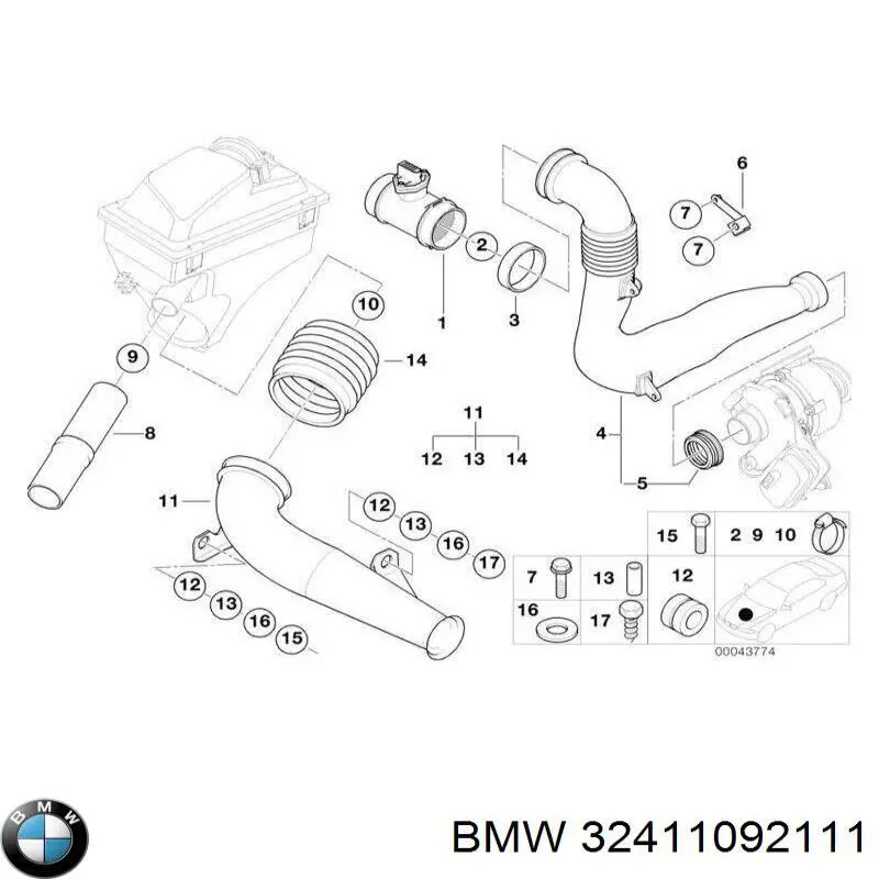 Бачок насосу гідропідсилювача керма 32411092111 BMW