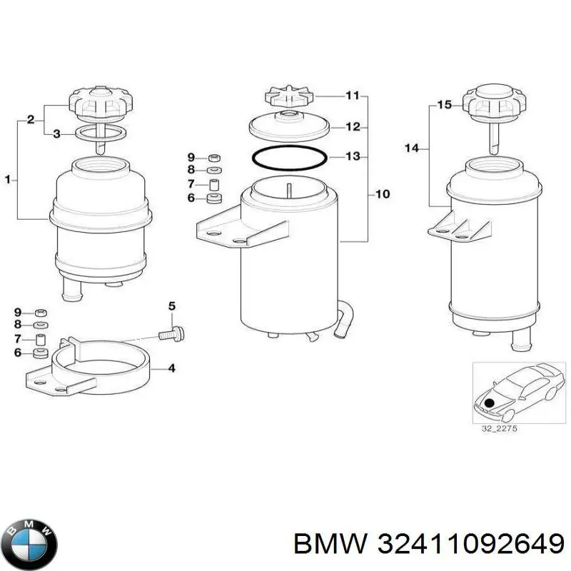 Купити 32411092649 BMW Кришка бачка насосу г/п керма