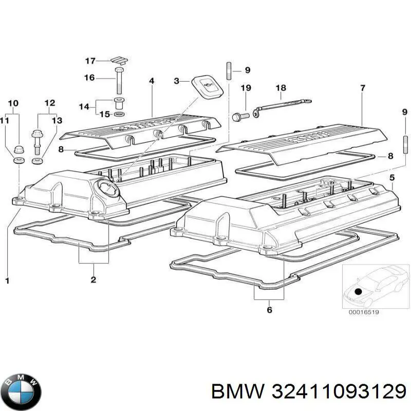 Купити 32411093129 BMW Шланг ГПК, низького тиску, від рейки/механізму до радіатора