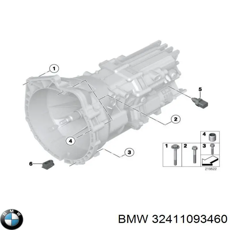 Шланг ГПК, низького тиску, від бачка до насосу BMW 32411093460