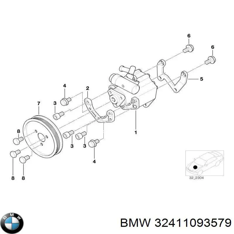Насос ГУР 32411093579 BMW