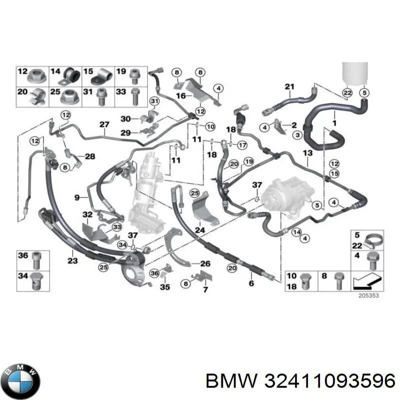 Купити 32411093596 BMW Прокладка пробки піддону двигуна