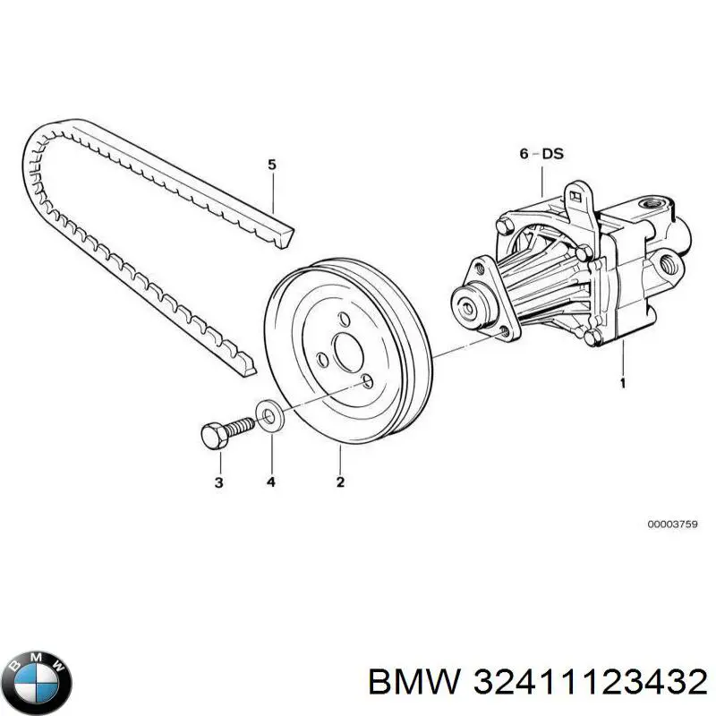 32411123432 BMW насос гідропідсилювача керма (гпк)