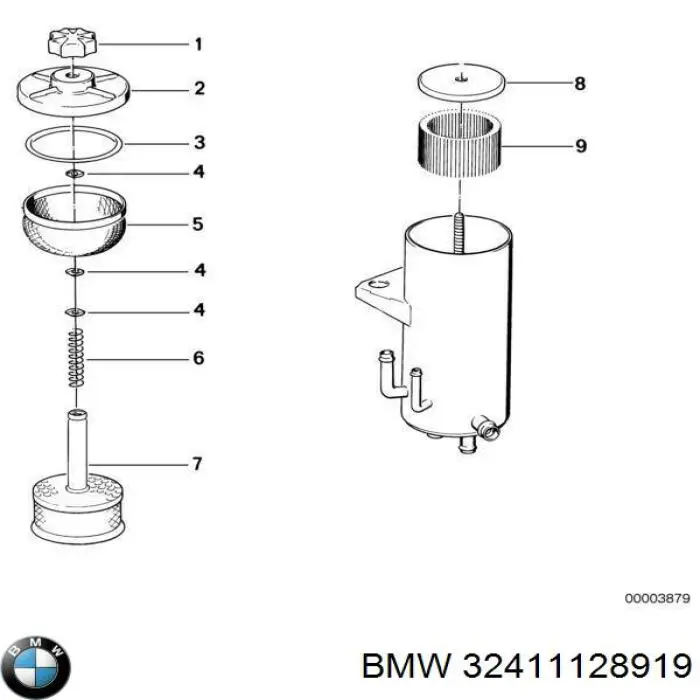 Елемент повітряного фільтра BMW 32411128919 ціна, від 17.39 USD