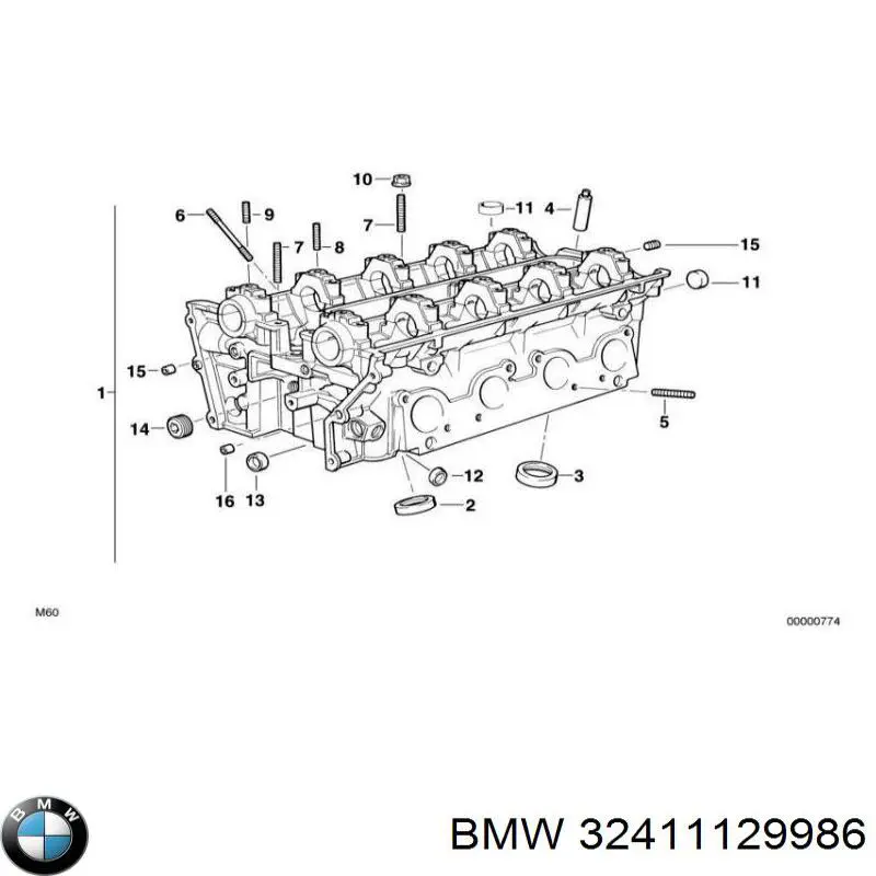 Задні гальмівні колодки 32411129986 BMW