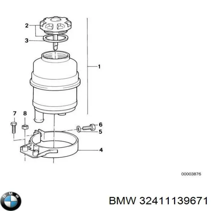 Бачок насосу гідропідсилювача керма 32411139671 BMW