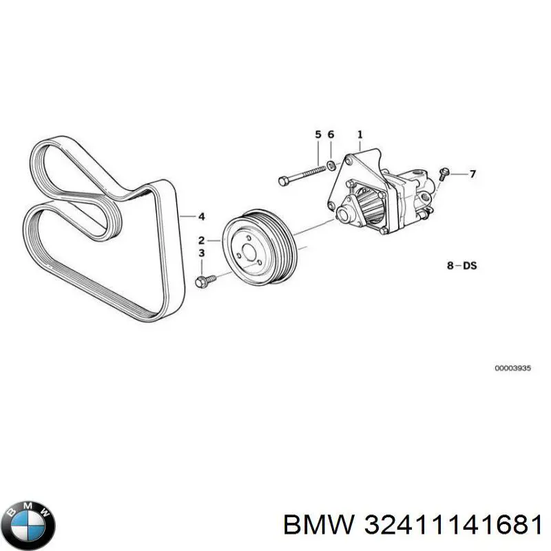 32411141681 BMW насос гідропідсилювача керма (гпк)