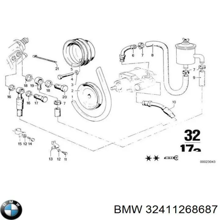 32411268687 BMW ремінь приводний, агрегатів