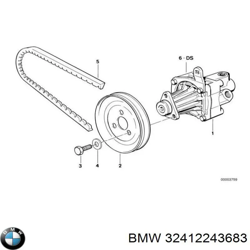 Шків насосу гідропідсилювача керма (ГПК) BMW 2243683 ціна, від 12.67 USD