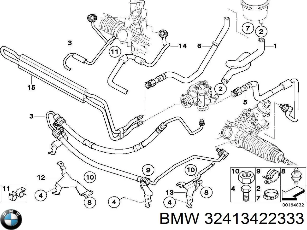 Купити 32413422333 BMW Шланг для видалення повітря