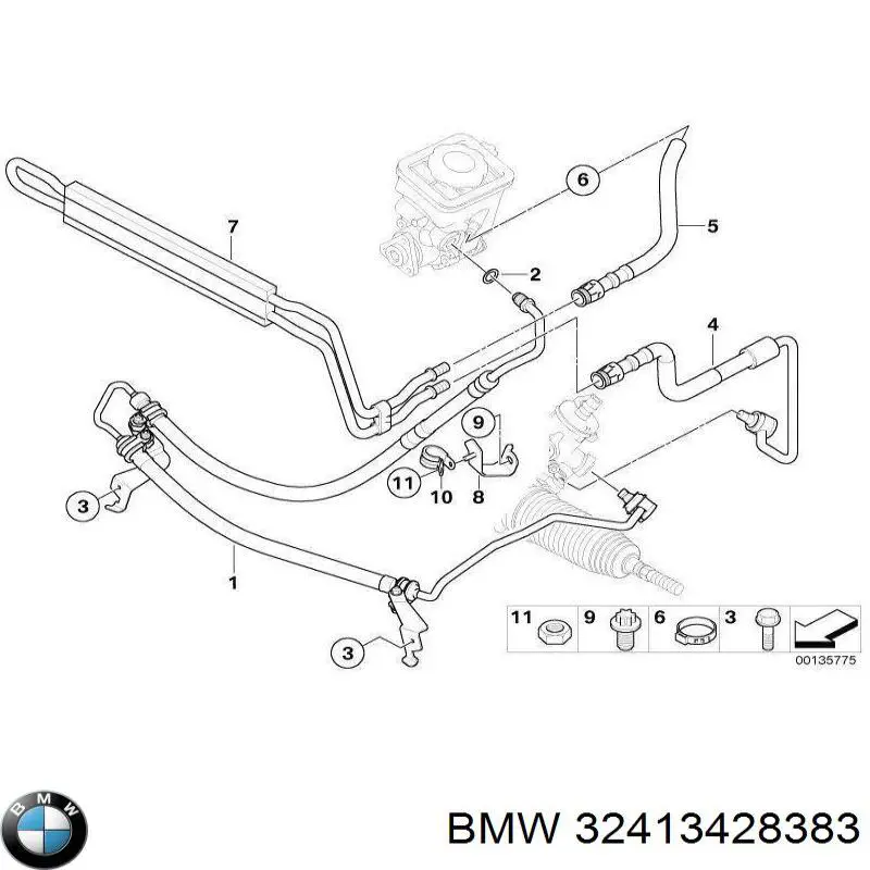  Шланг гідропідсилювача BMW X3 