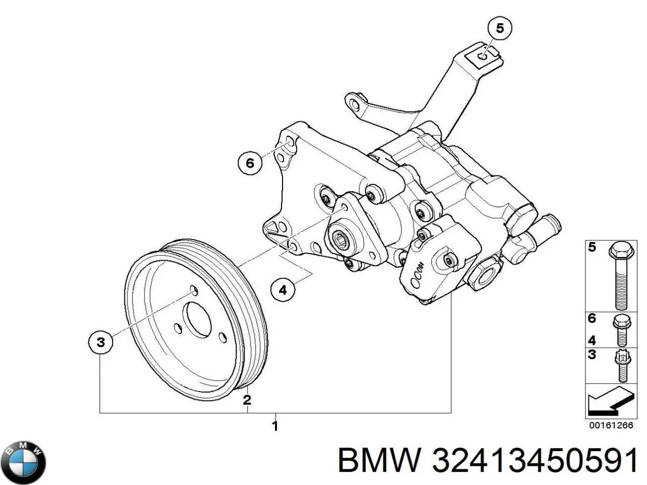 32413450591 BMW Насос гідропідсилювача