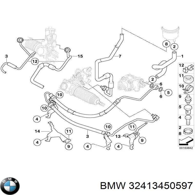 32413450597 BMW Трубка високого тиску ГПК