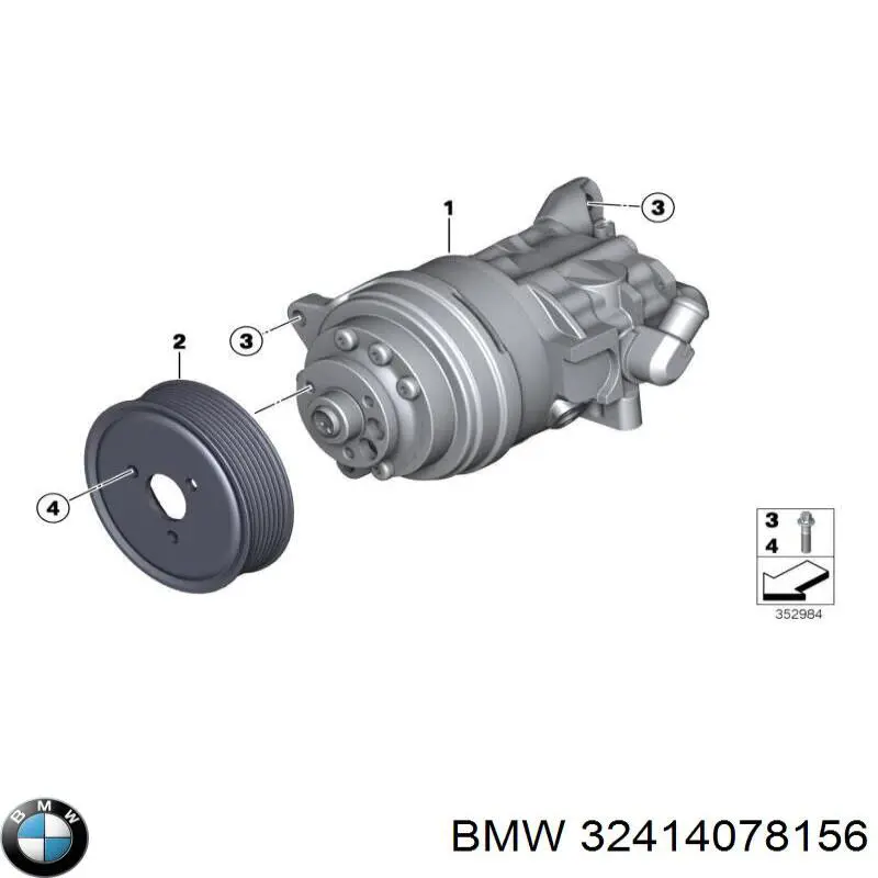 Насос ГПК BMW 32414078156 ціна, від 760.16 USD