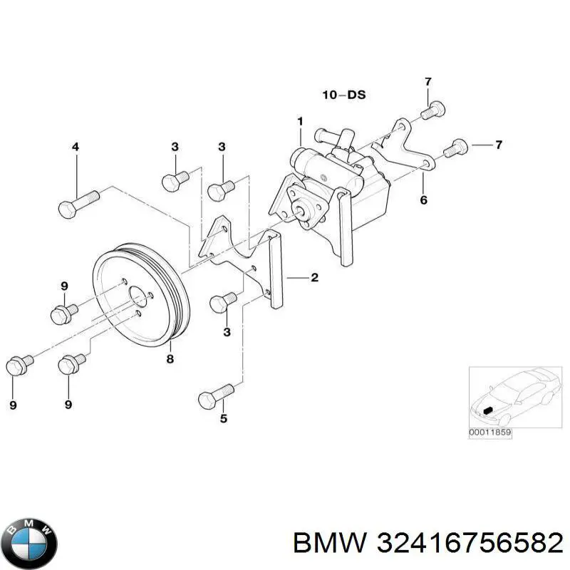 32416756582 BMW насос гідропідсилювача керма (гпк)