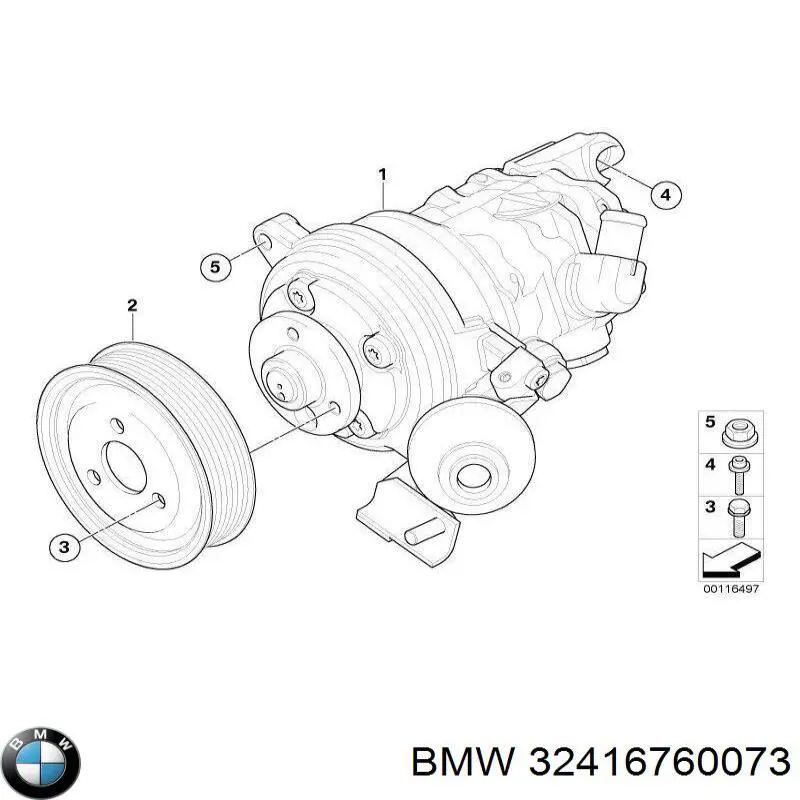 32416760073 BMW Насос гідропідсилювача