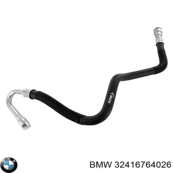 32416764026 BMW шланг гпк, низького тиску, від рейки/механізму до радіатора