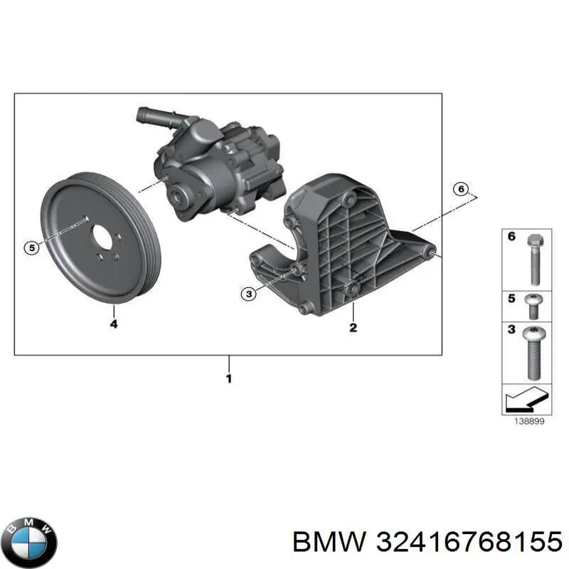 32416768155 BMW Насос гідропідсилювача