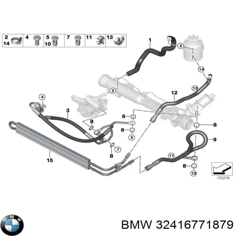 32416771879 BMW Трубка високого тиску ГПК