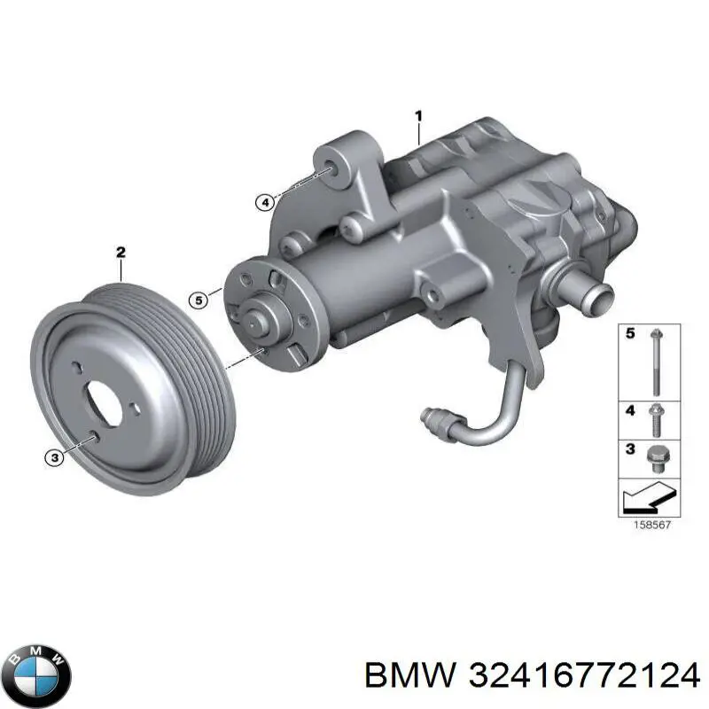 Насос ГПК BMW 32416772124 ціна, від 1505.50 USD
